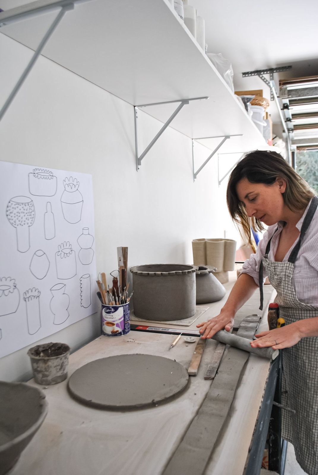 Alice Bell ceramic artist in studio