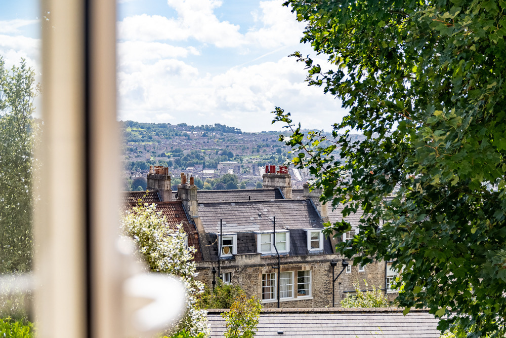 View of heritage buildings in the city of Bath