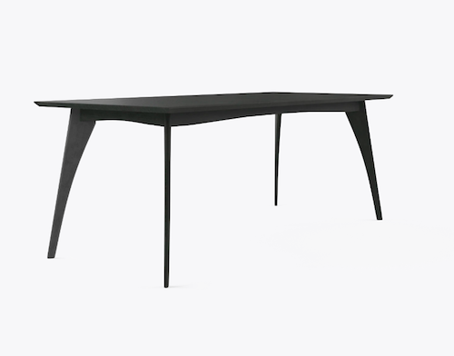 Black dining table
