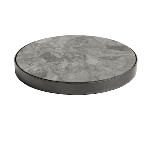 Black nickel and grey coasters