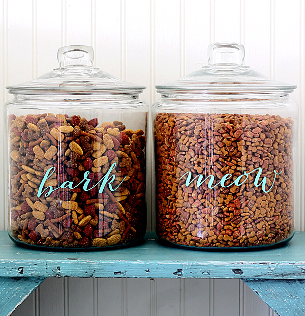DIY pet food jars