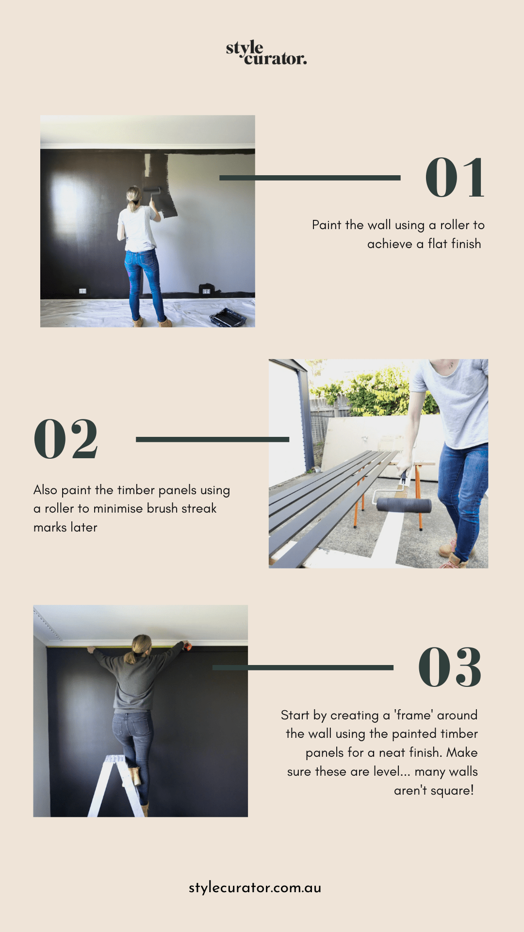 How to create a square panel feature wall | Style Curator