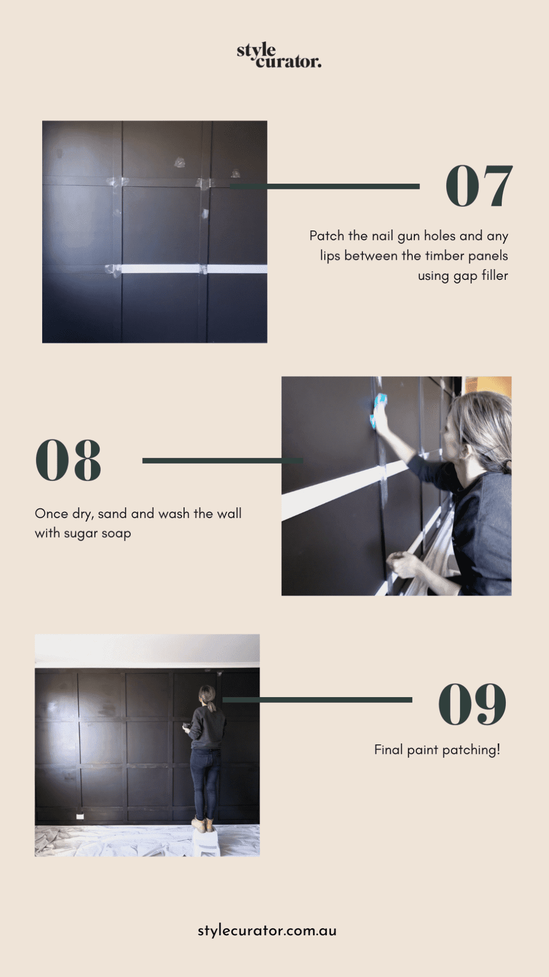 How to create a square panel feature wall | Style Curator