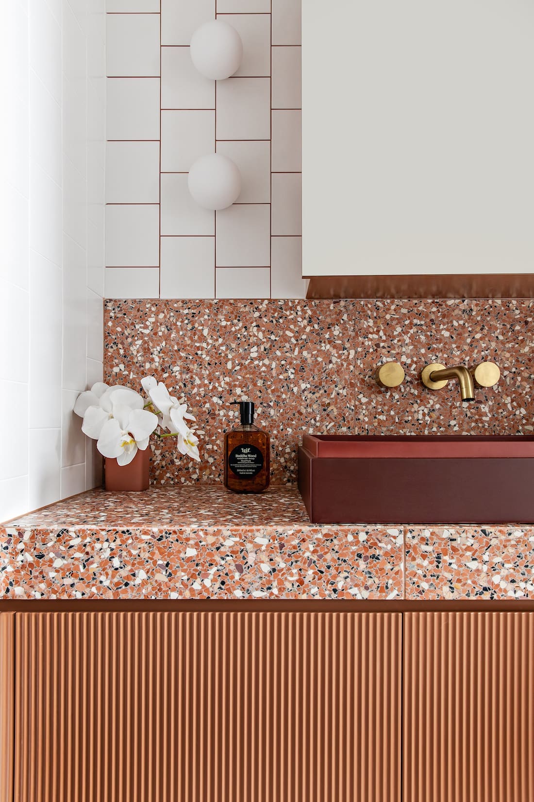 Bathroom featuring Fibonacci Stone terrazzo Fatima's Reflection