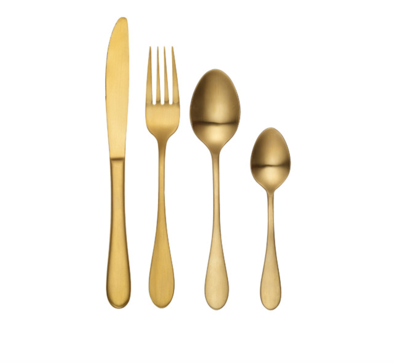 Gold cutlery set