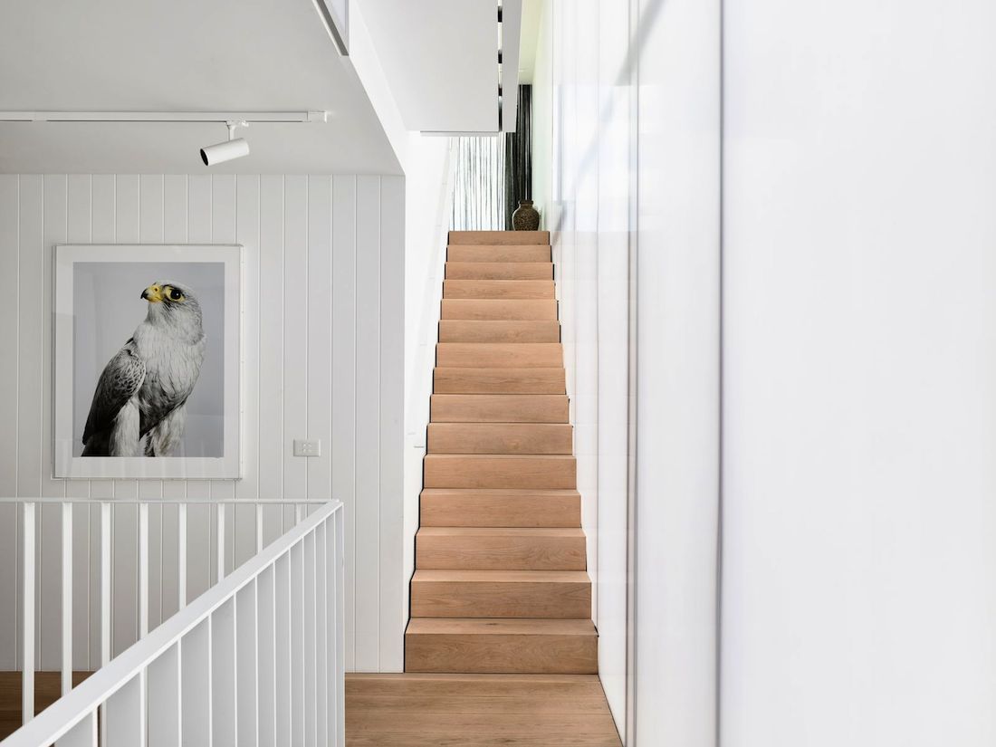 Staircase in white