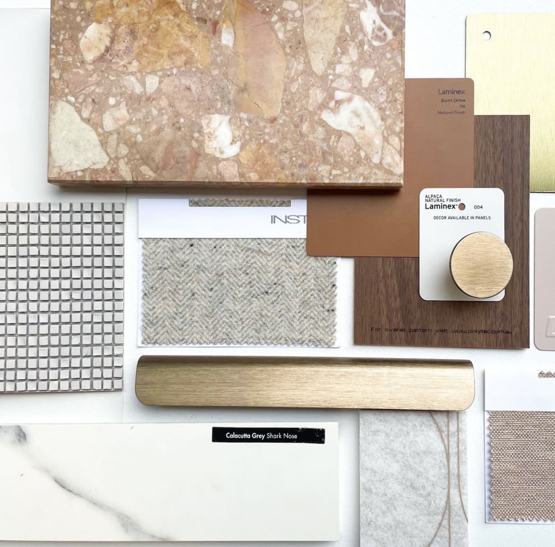 Luxe materials palette by The Mill Design