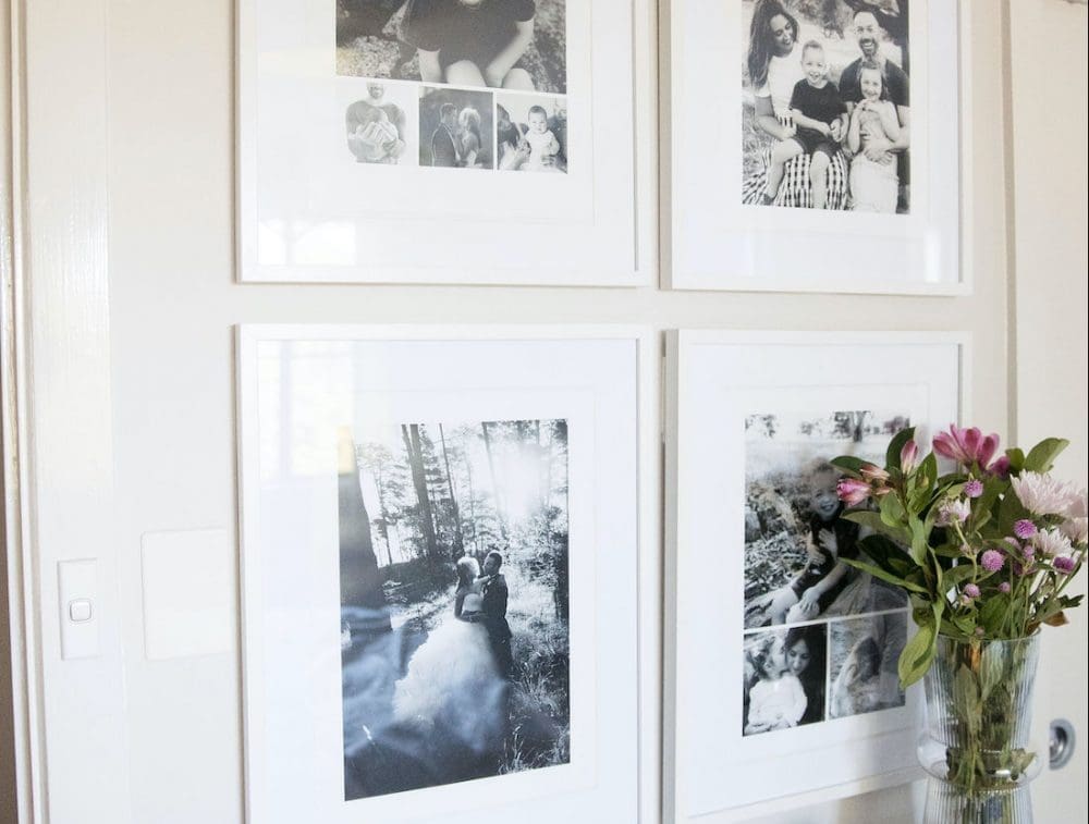 Black and white gallery wall