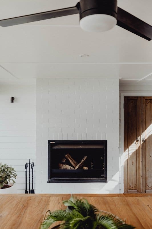 Fireplace in living space