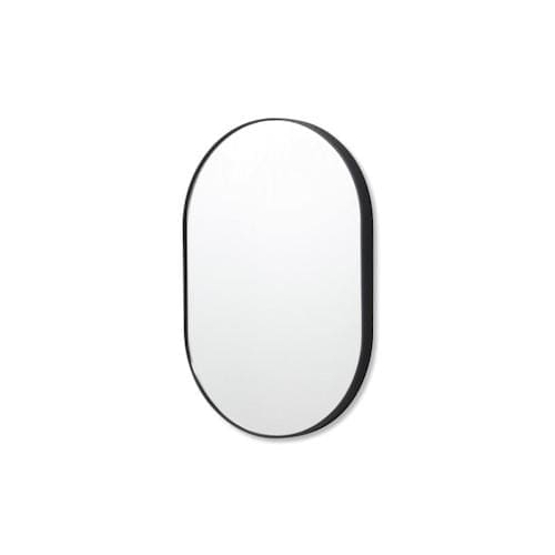 Small oval mirror in black