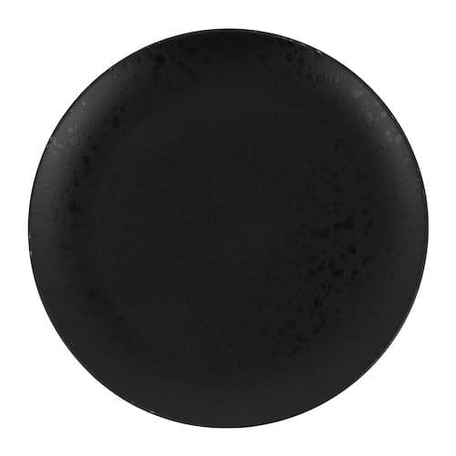 Black speckled dinner plate