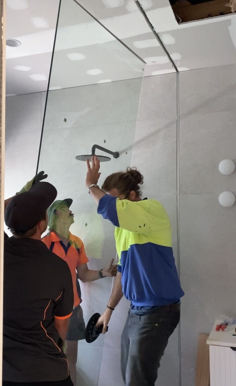 How we installed a glass floor to ceiling shower screen Style Curator