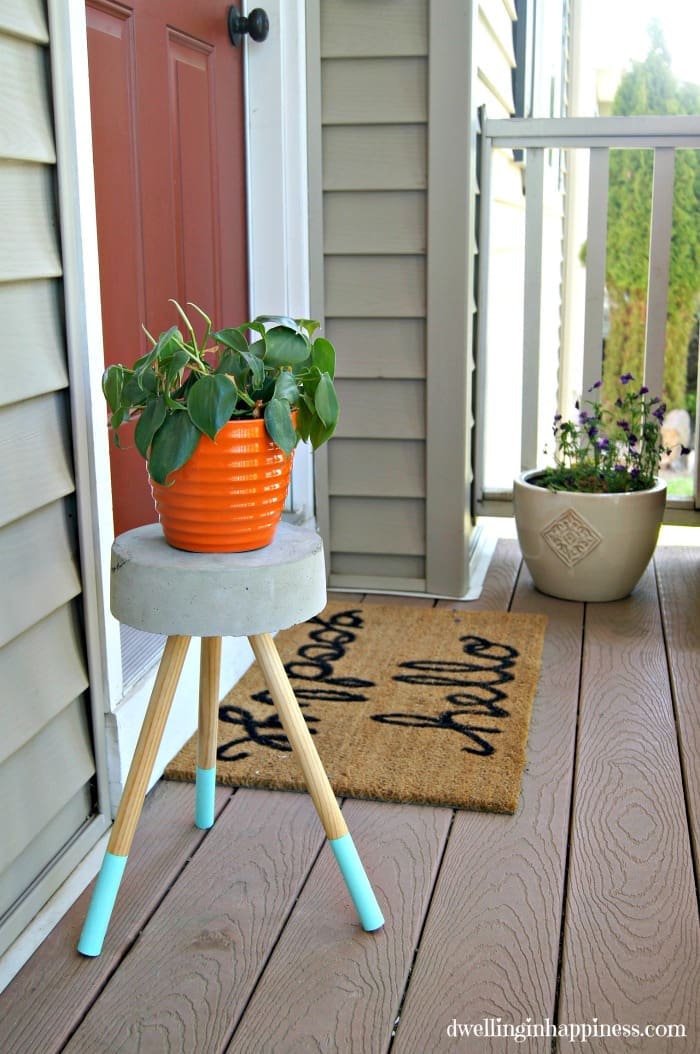 Concrete side table