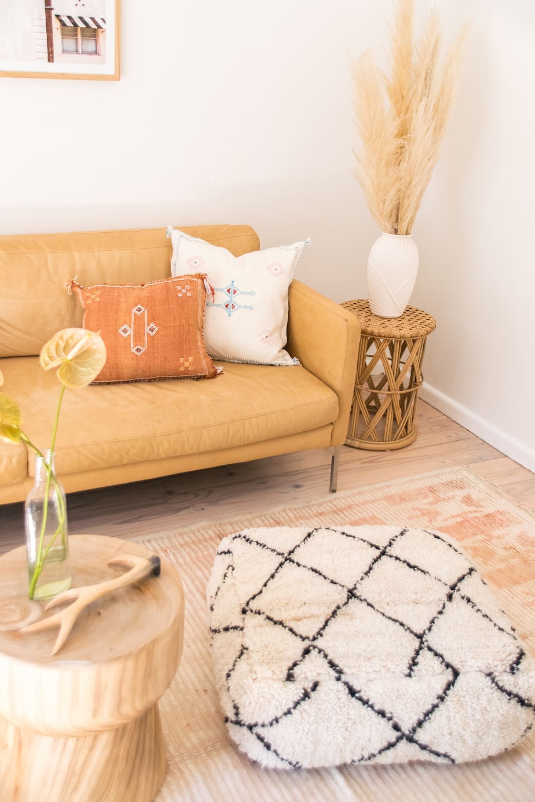 Living room styled with Moroccan homewares