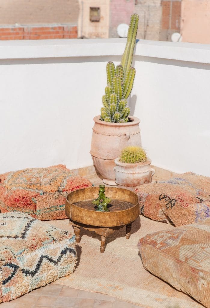 Large Moroccan floor cushions from Beni Kesh