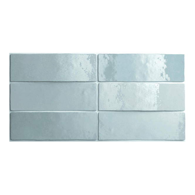 Aqua blue subway tile