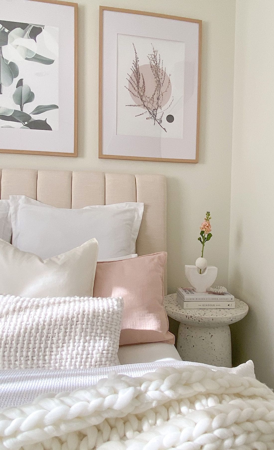 Bedside table styling