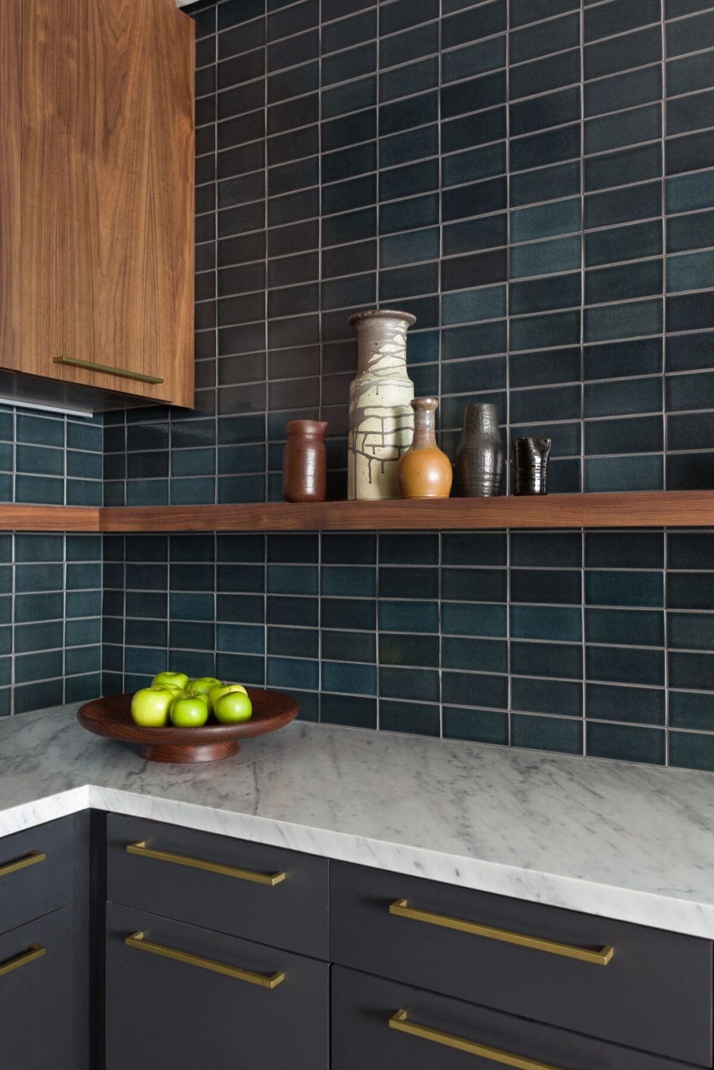 blue kitchen splashback tiles
