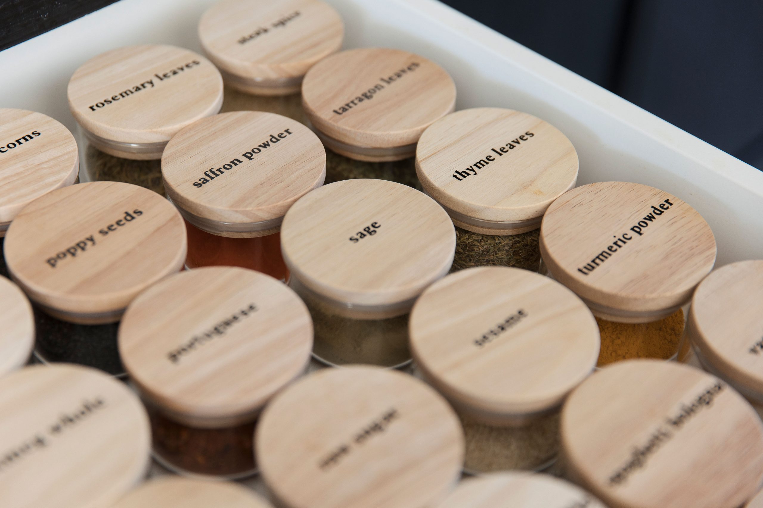 Close-up of ultimate spice drawer