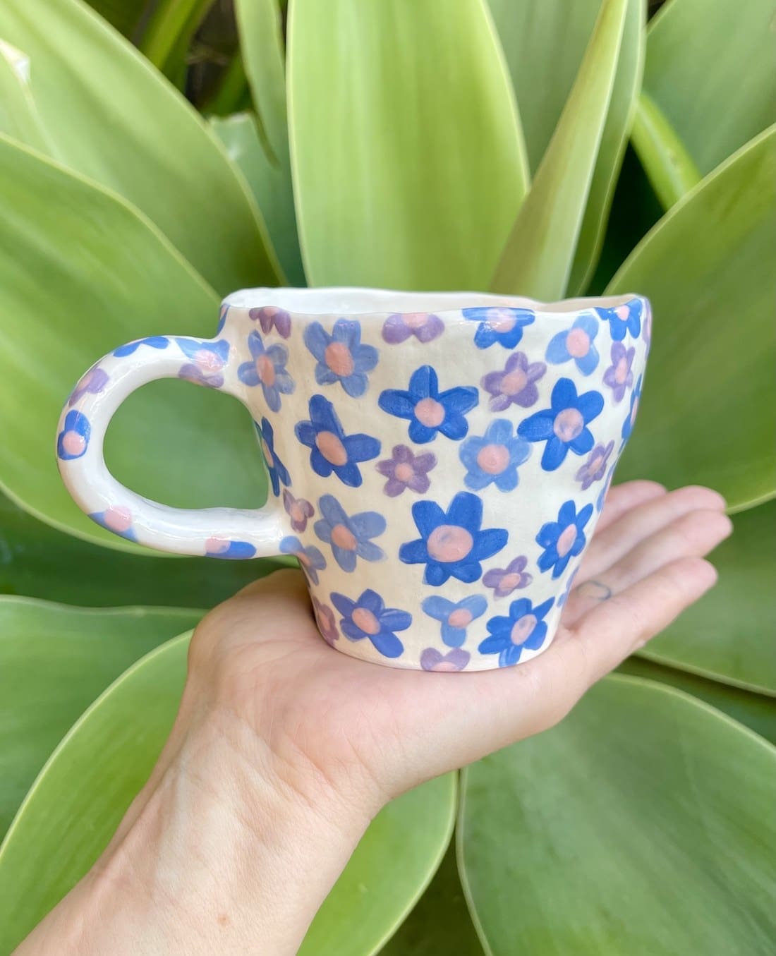 Handmade bluebell mug from Ahyayah ceramics