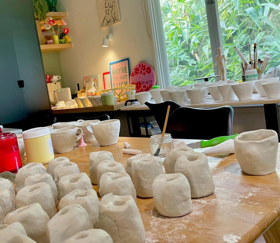 Making handmade mugs from Ahyayah ceramics