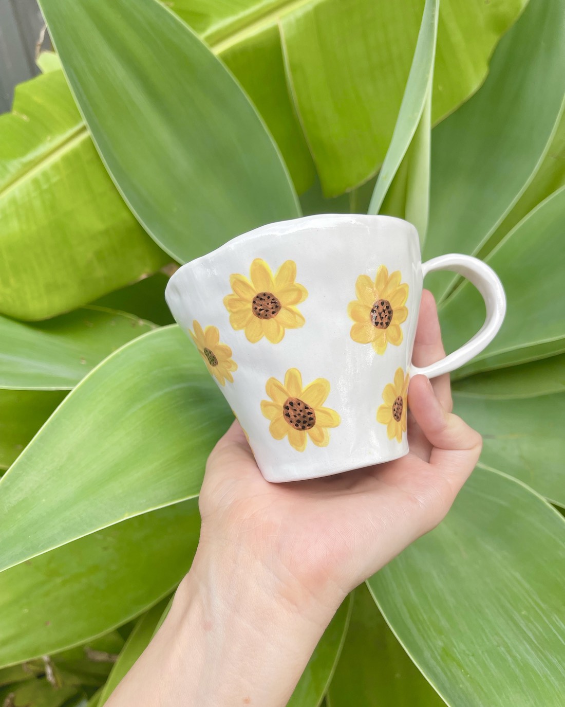 Sunflower mug from Ahyayah ceramics