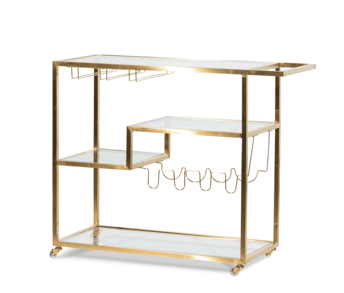 Arden Glass Bar Cart