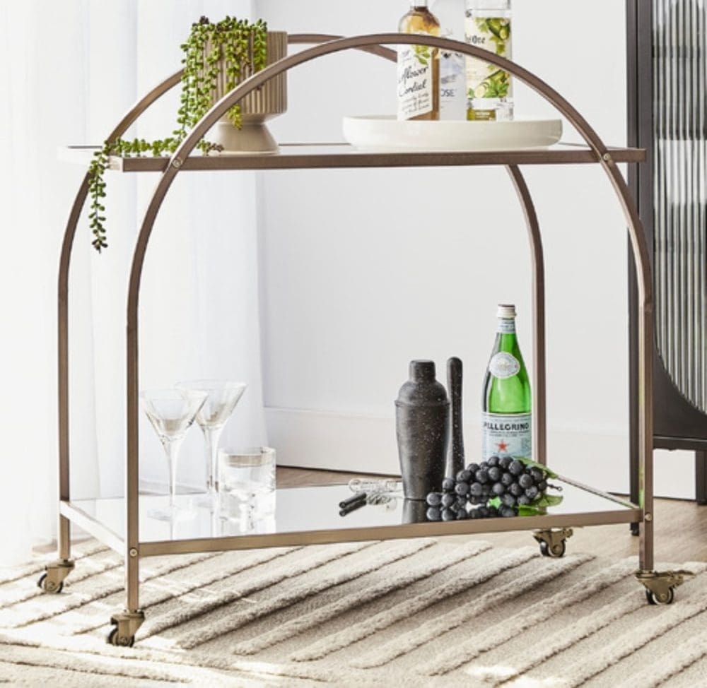 Arch bar cart from Temple and Webster