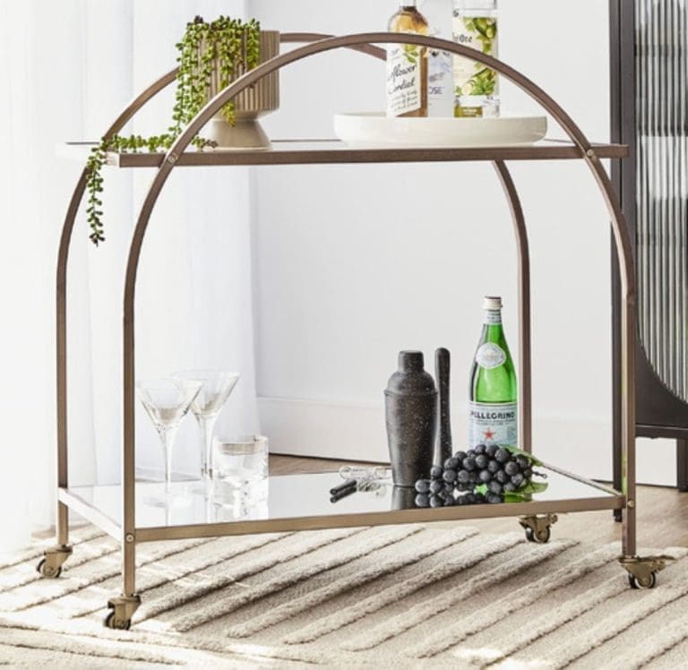 Arch bar cart from Temple and Webster