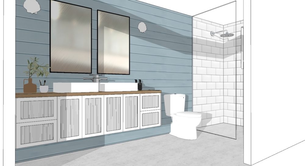 Moore Creative_Full Bathroom render_Beachy bathroom