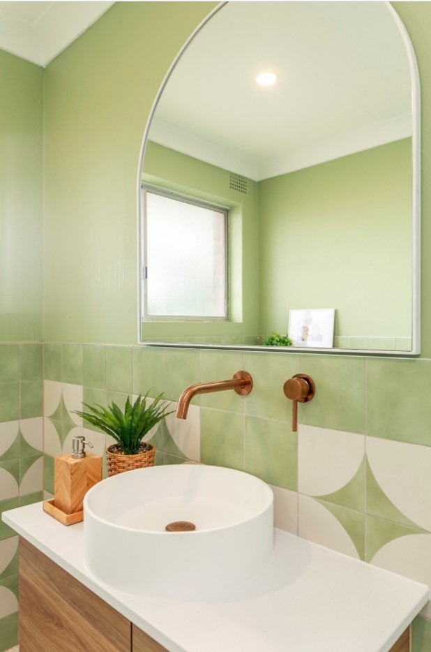 Patterned Tile_Green Bathroom Tiles