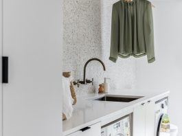 Terrazzo laundry feature