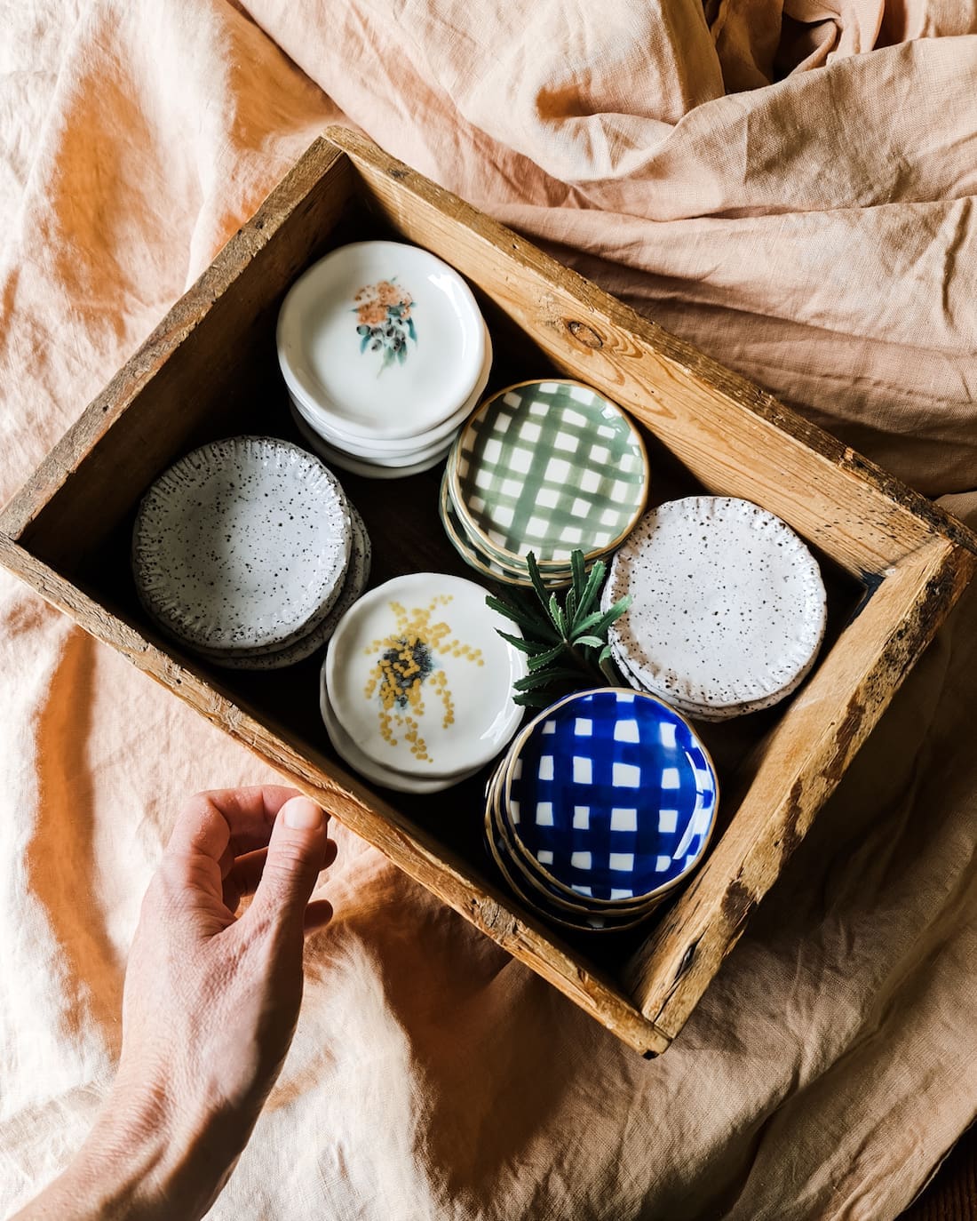 The Seasonal Ceramicist_stack of trinket dishes