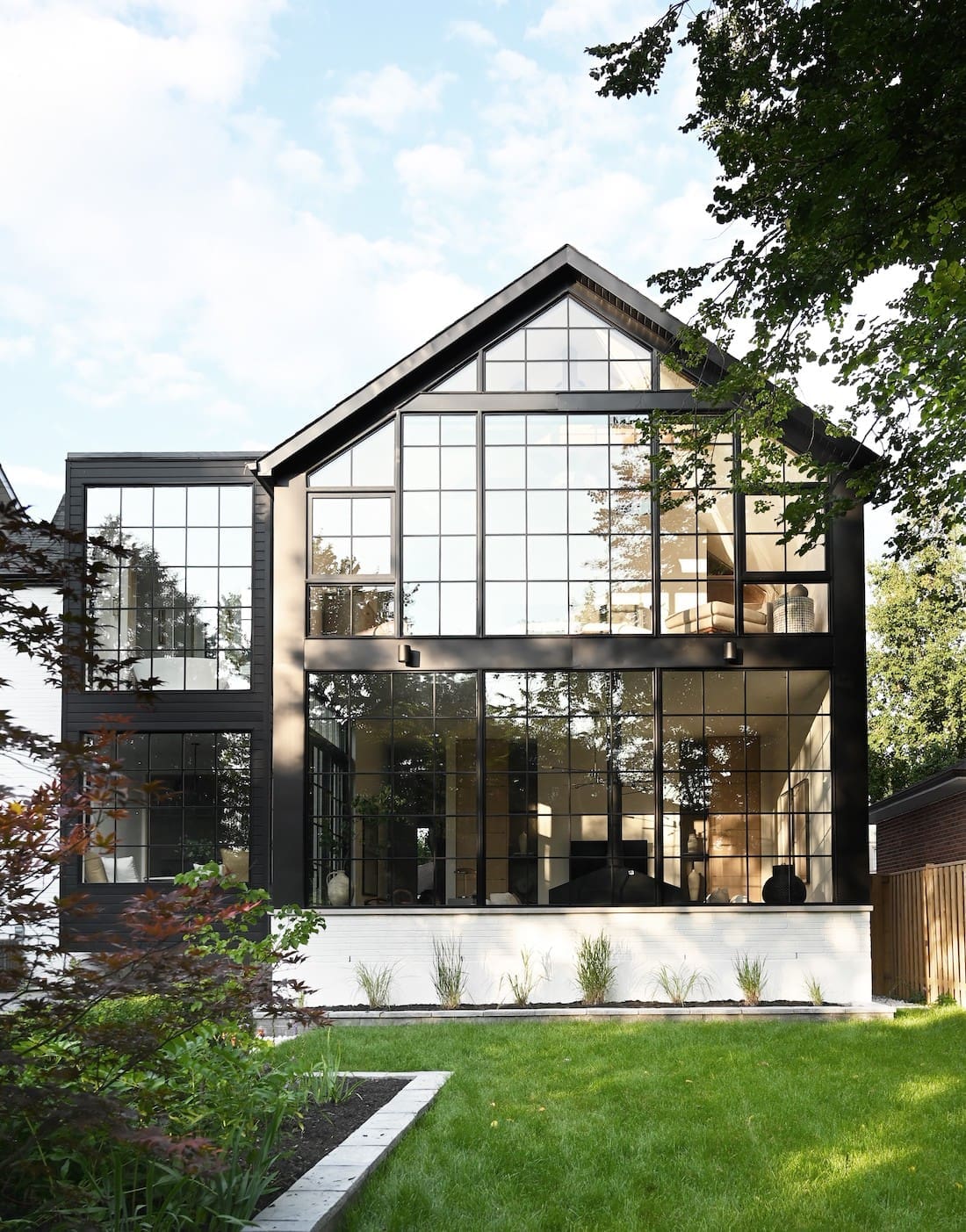 Glass exterior of home