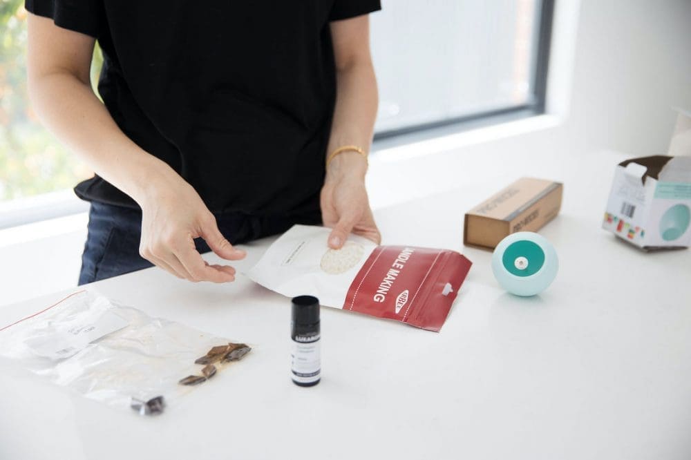 Items you will need to make spherical candle