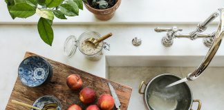 Natural stone kitchen sink