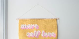 Olive and the Boy_self love_graphic handwoven tapestries