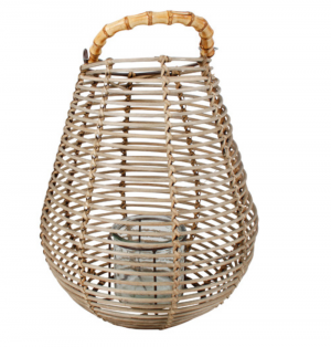 Rattan lantern vase