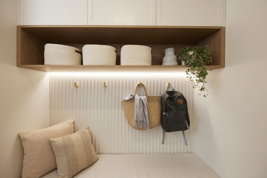 Mudroom storage space