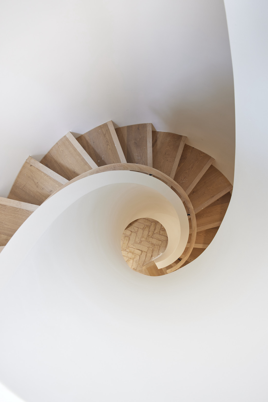 Spiral staircase birds eye view