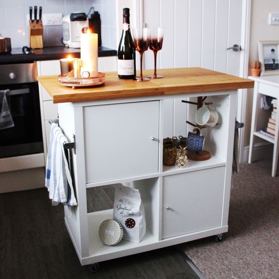 BEKVÄM kitchen cart becomes a mobile workbench, IKEA Hackers