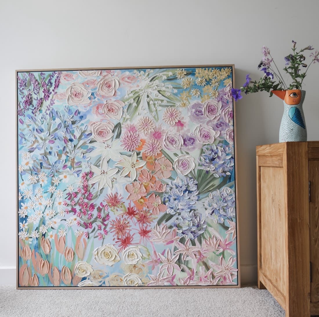 Square floral artwork from Kelsie Rose Creative