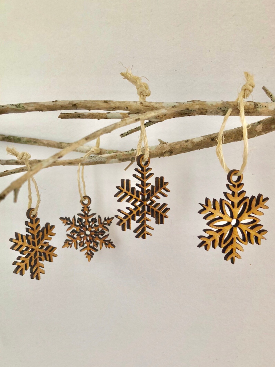 Bamboo snowflake Christmas decorations