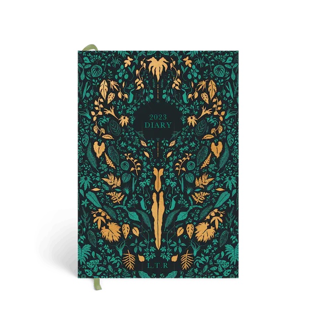 green and gold stylish diaries