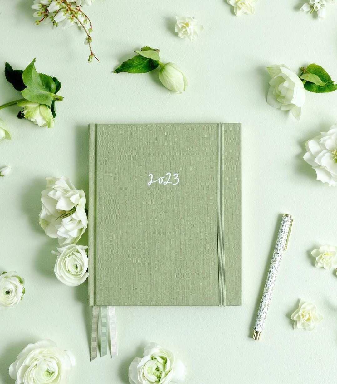 green diary planner