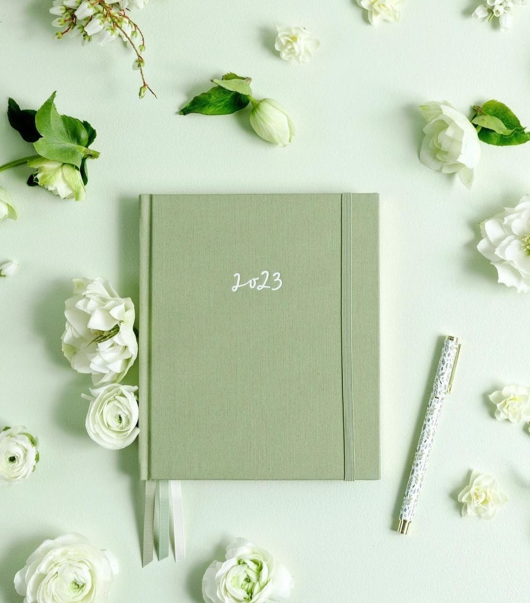 green diary planner