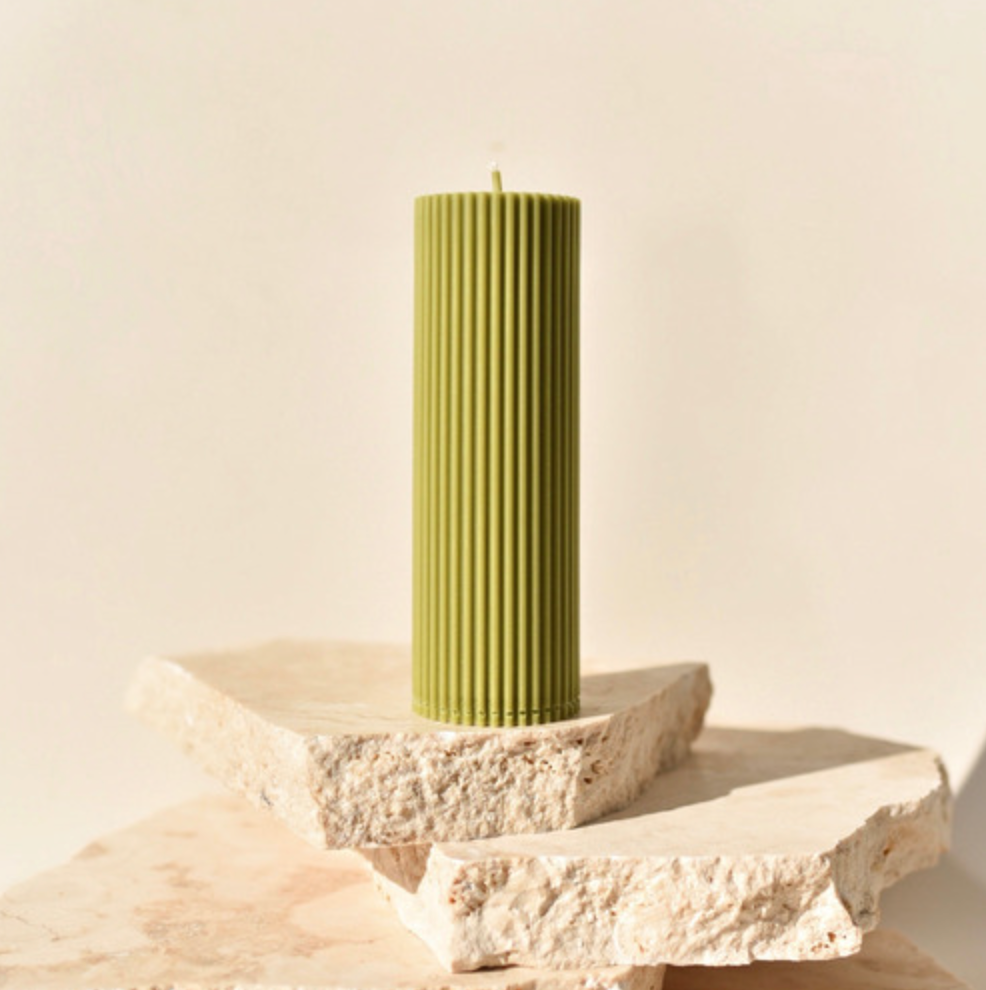 Fluted column candle