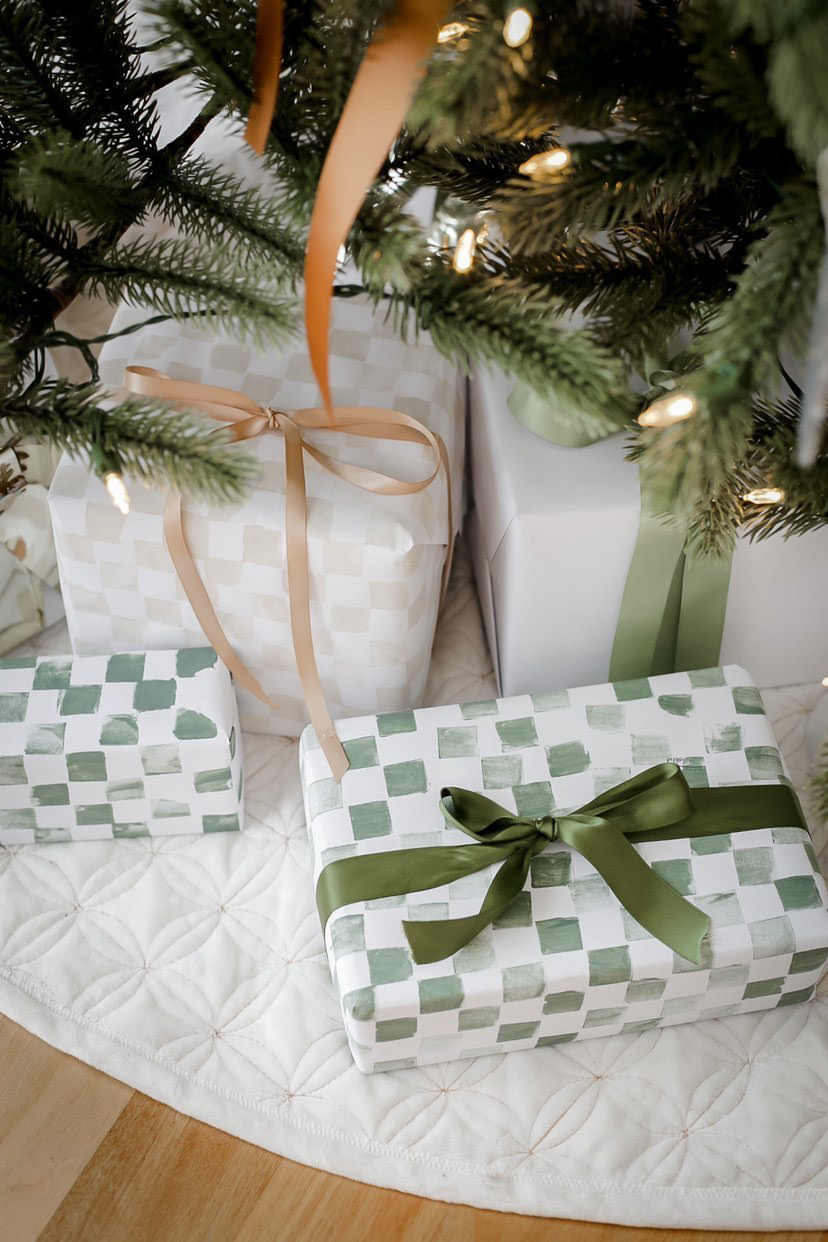 32 x Tartan Contemporary Christmas Luxury Gift Tags Xmas Wrapping 