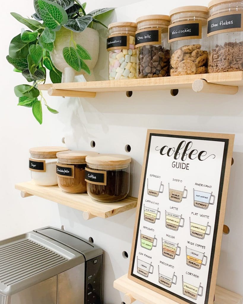 Coffee station styling details