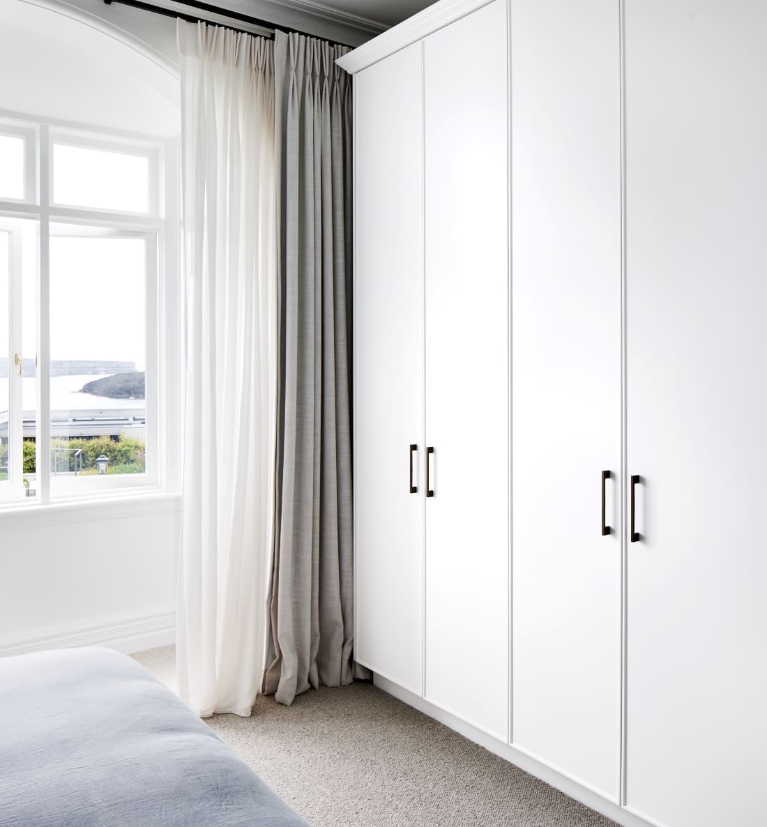 White bedroom cupboards